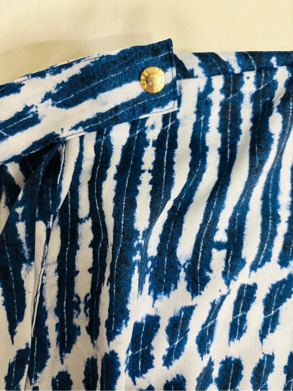 Michael Kors Navy & White Short Sleeve Patterned Tee